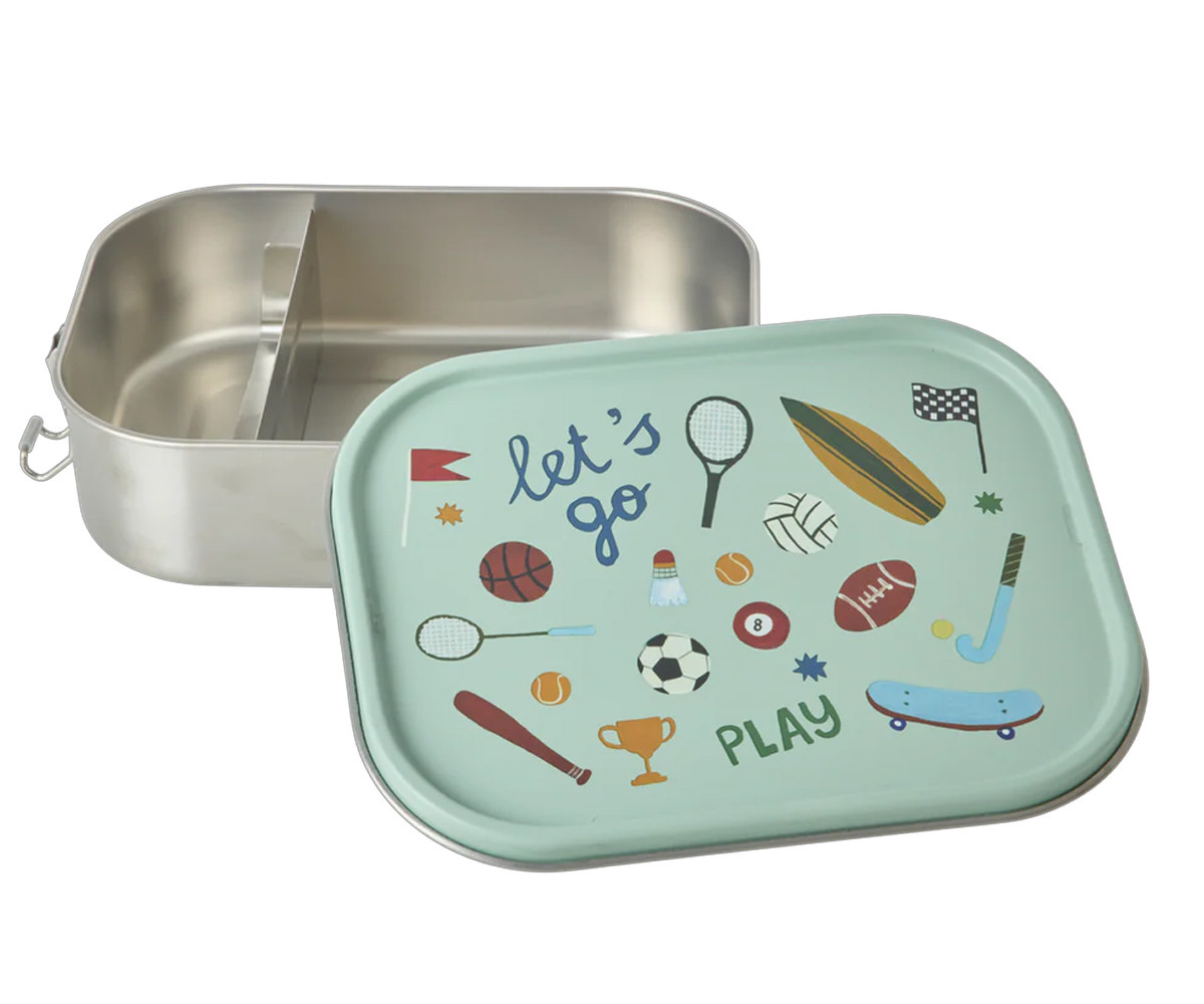 Caja de Almuerzo Grande de Acero Sports Verde