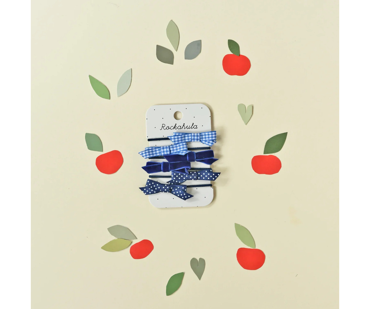 6 Gomas para Pelo School Azul