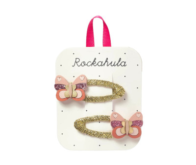 2 Clips para Pelo Patchwork Butterfly