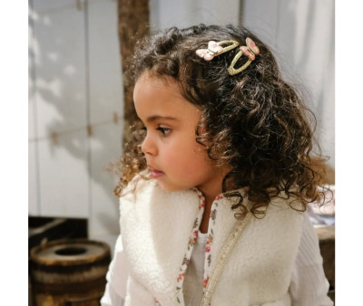 2 Clips para Pelo Patchwork Butterfly