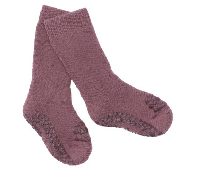 Calzine Antiscivolo Cotone Organico Misty Plum