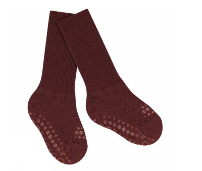 Calzine Antiscivolo Lana Merinos Wine Red