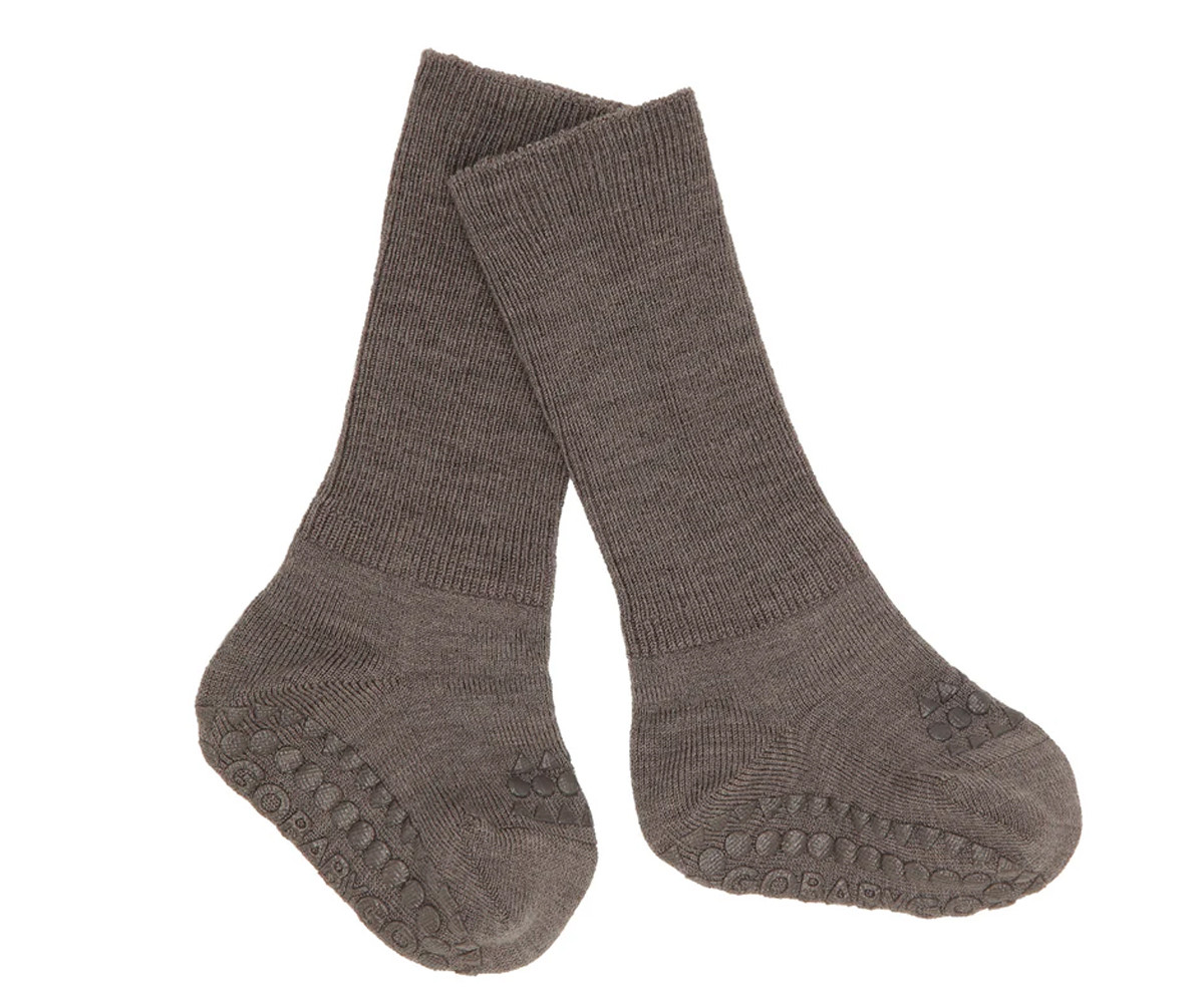 Calzine Antiscivolo Lana Merinos Brown Melange