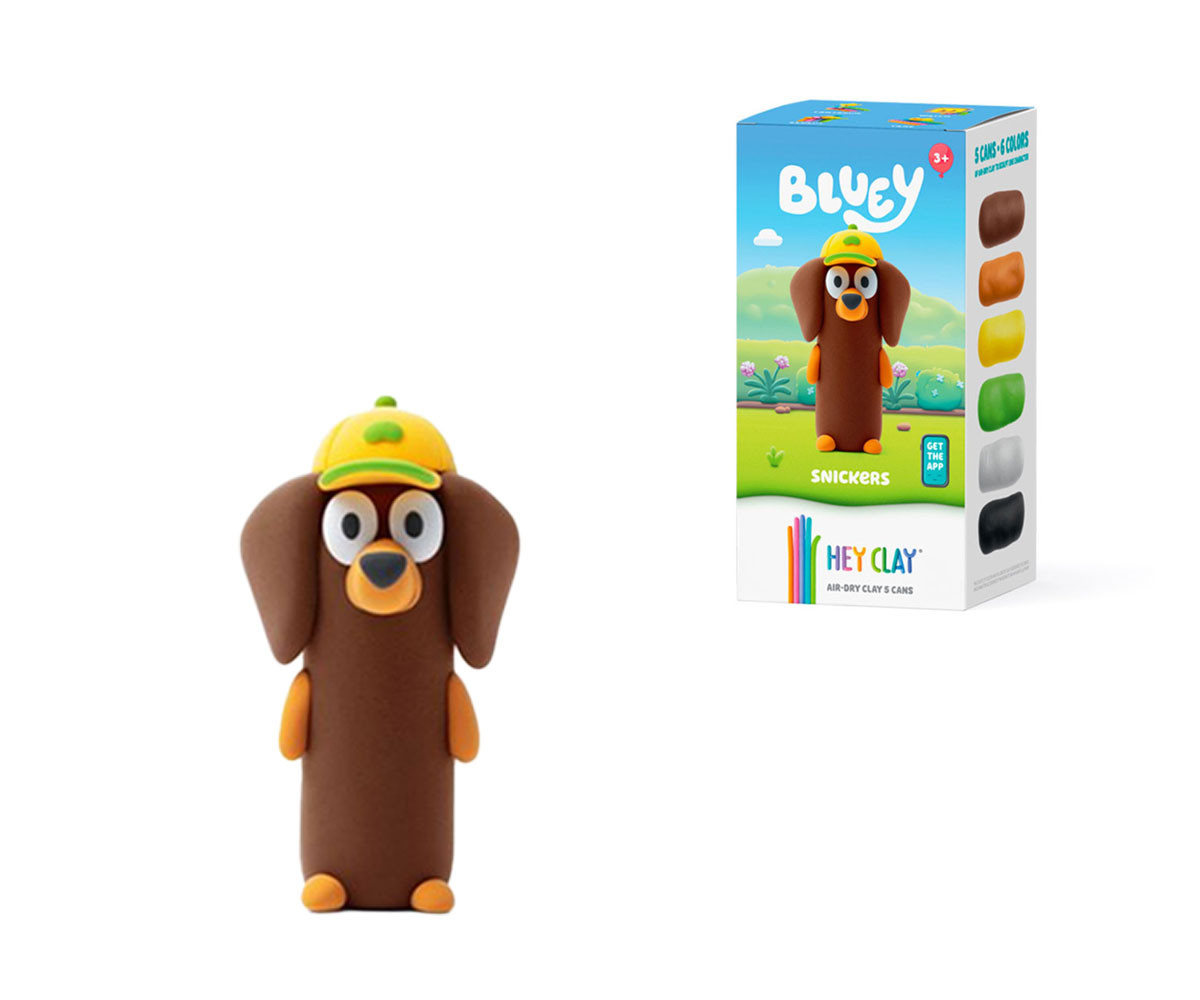 Plasticina interativa Bluey Snickers (5 cores)