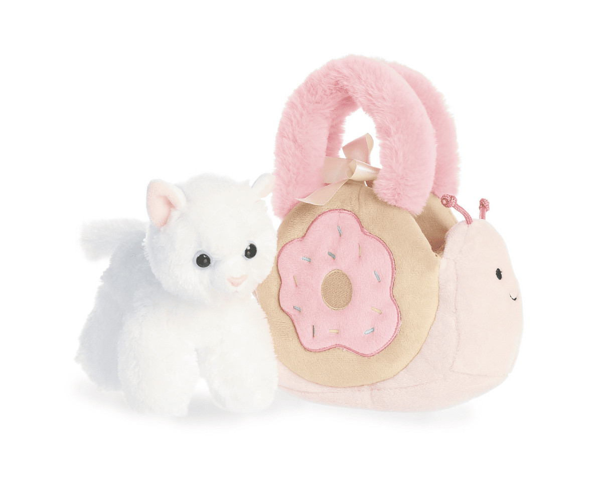 Bolso de Peluche Caracol Donut Gato 21 cm