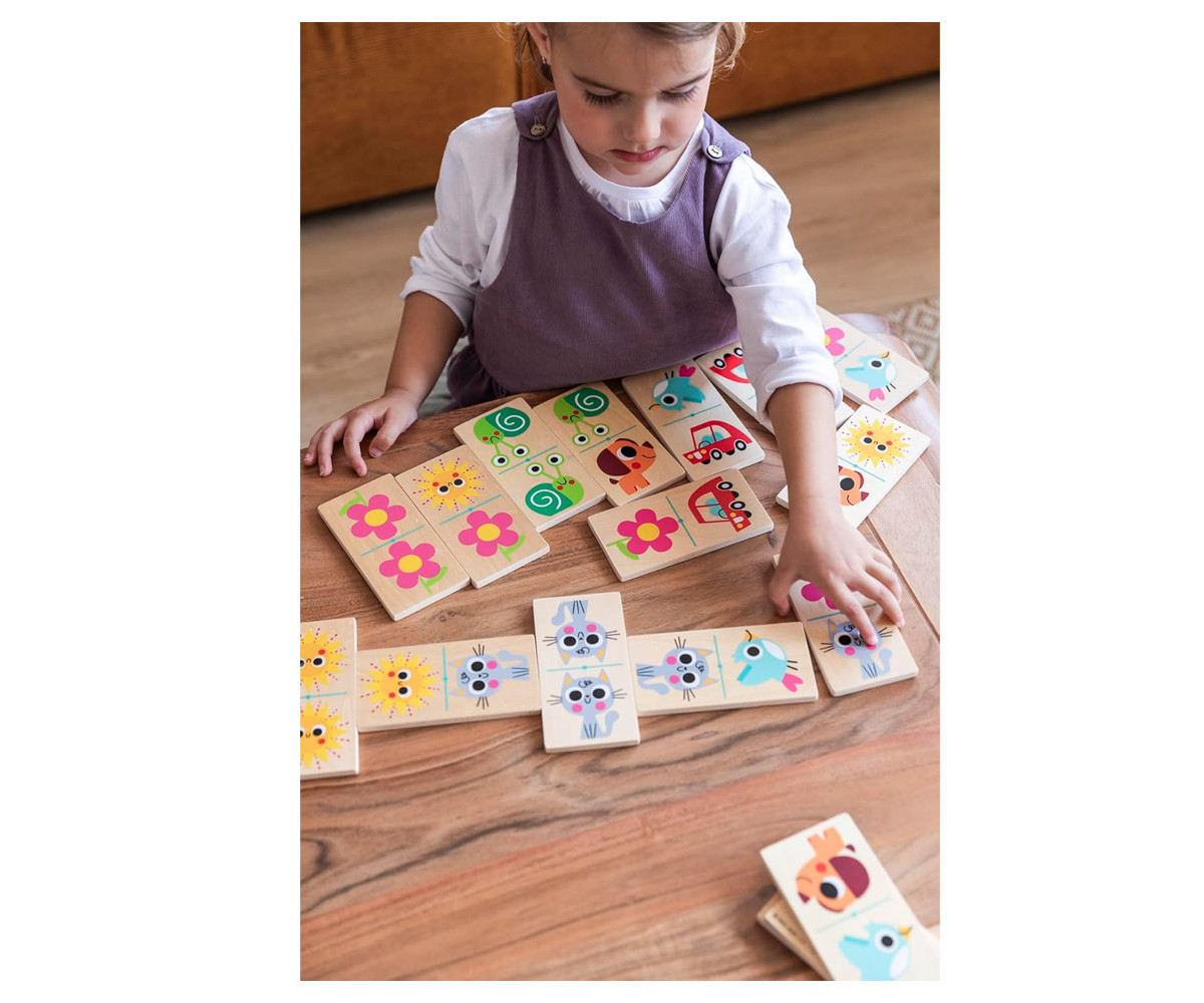 Domino de Madera Animales y Objetos