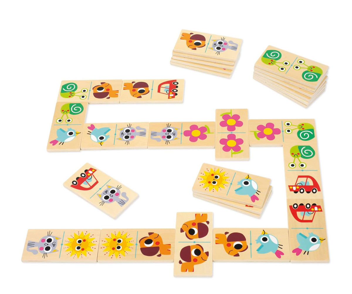 Domino de Madera Animales y Objetos