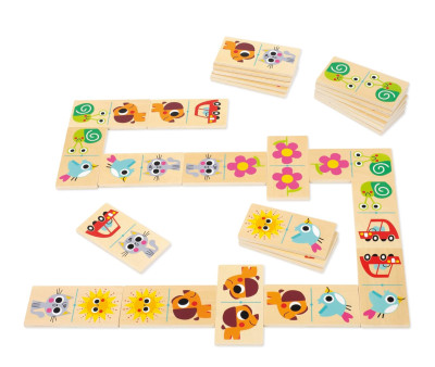 Domino de Madera Animales y Objetos