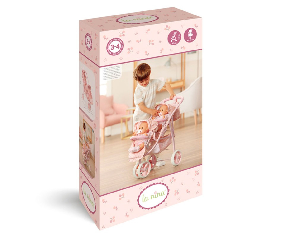 Cochecito Gemelar para Muñecas Olivia
