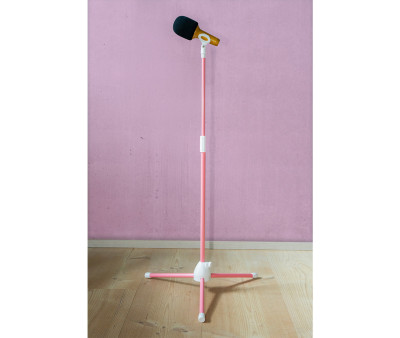 Suporte de microfone rosa