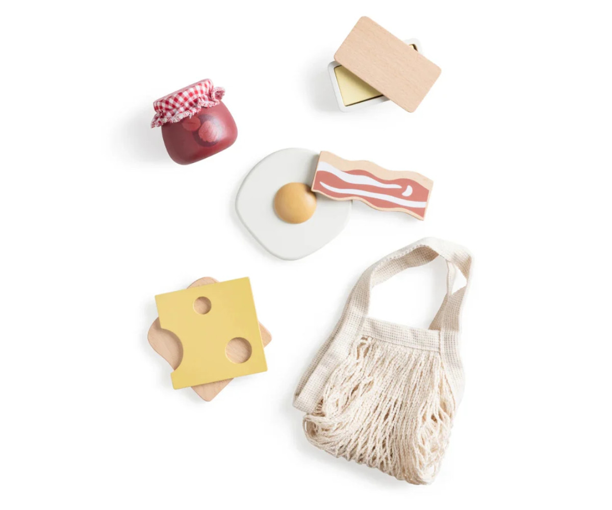 Set de Comestibles de Madera Desayuno