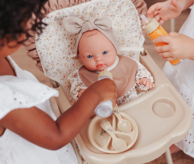 Trona  para Muñecos con Babero y Bandeja Teresa