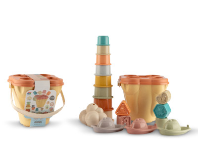 Set Giochi da Bagno Forme e Vasetti 18 pezzi