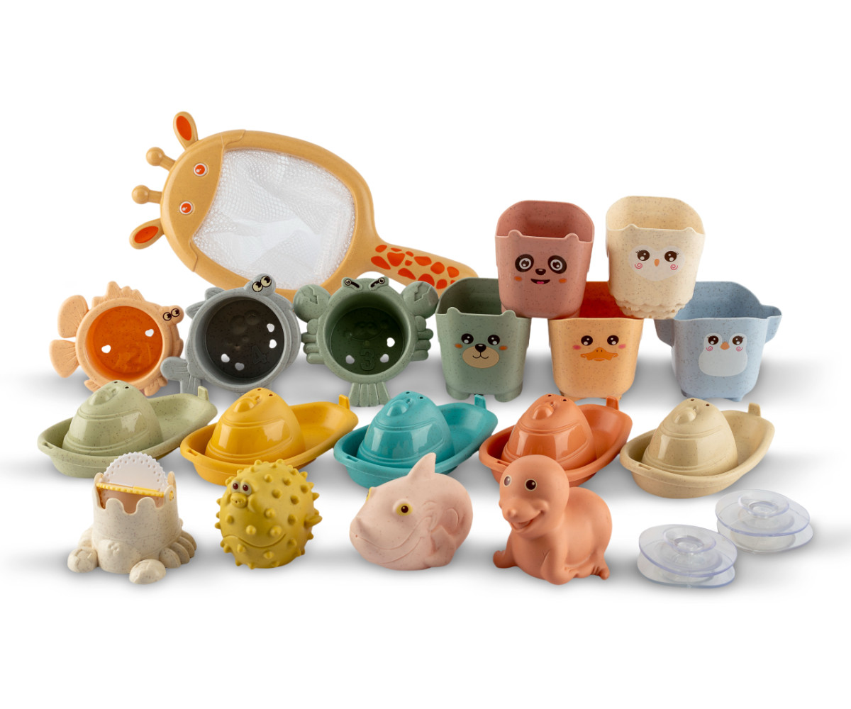 Set  Giochi da Bagno Animali Marini 22 pezzi