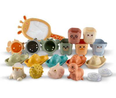 Set  Giochi da Bagno Animali Marini 22 pezzi