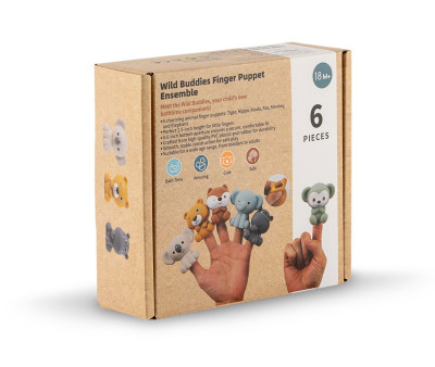 Set 6 Marionetas Animales del Zoo