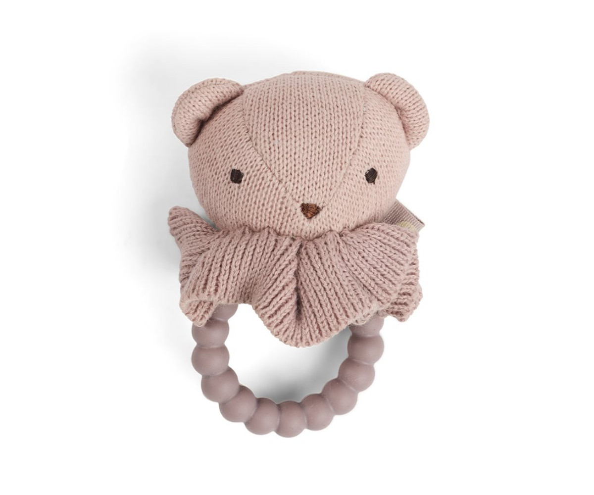 Mordedor y Sonajero Bear Soft Rose