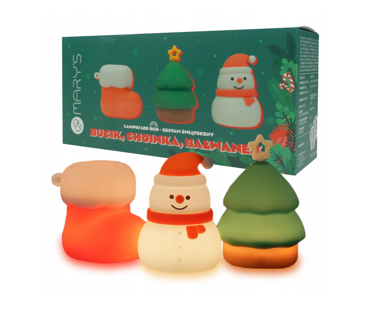 3 Luci Notturne LED RGB Christmas