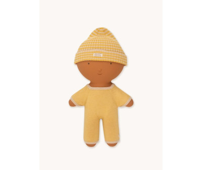 Tutina Lunga Baby Gommu Stripes Yellow-Cream