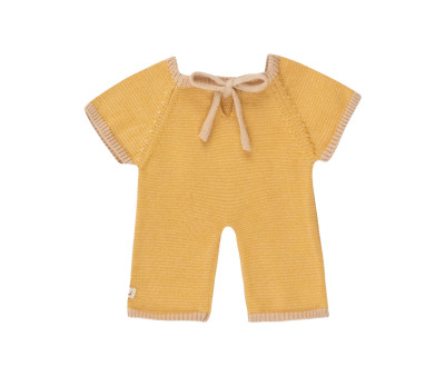 Tutina Lunga Baby Gommu Stripes Yellow-Cream
