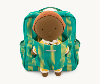 Zaino Asilo con Marsupio Bambole Big Stripes Green