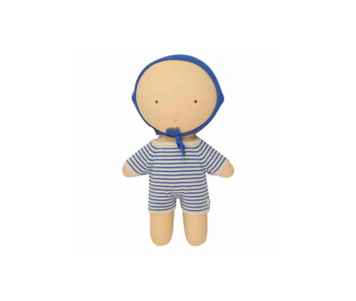 Tutina Baby Gommu Stripes Blue-Cream