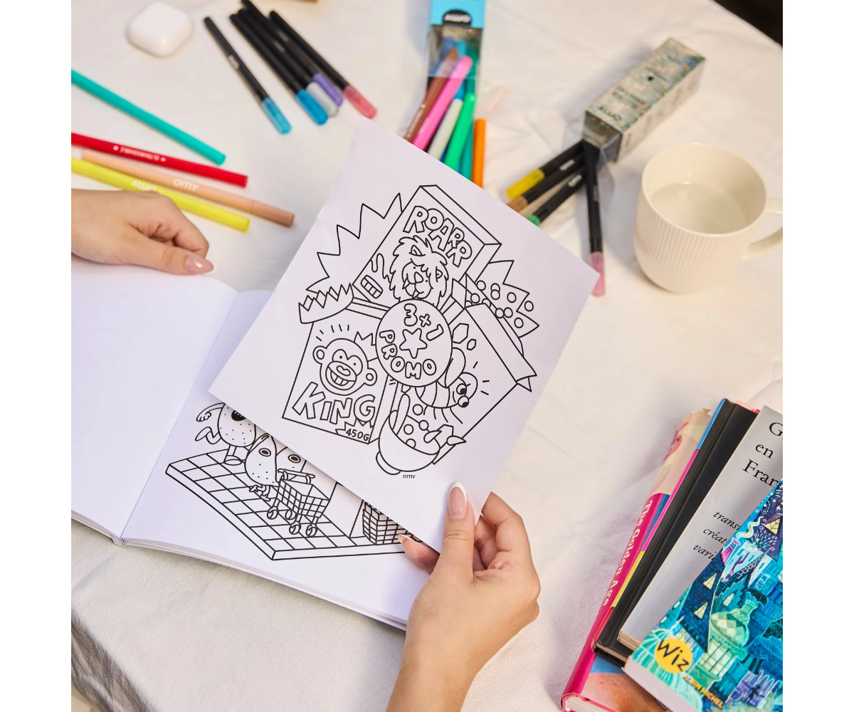 Libro para Colorear Cozy Art Supermarket