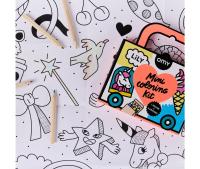 Livro para colorir Mini Pocket Omy Unicorn