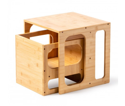 Mesa y Silla Montessori de Bambu Klea Camel