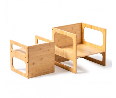 Mesa y Silla Montessori de Bambu Klea Camel