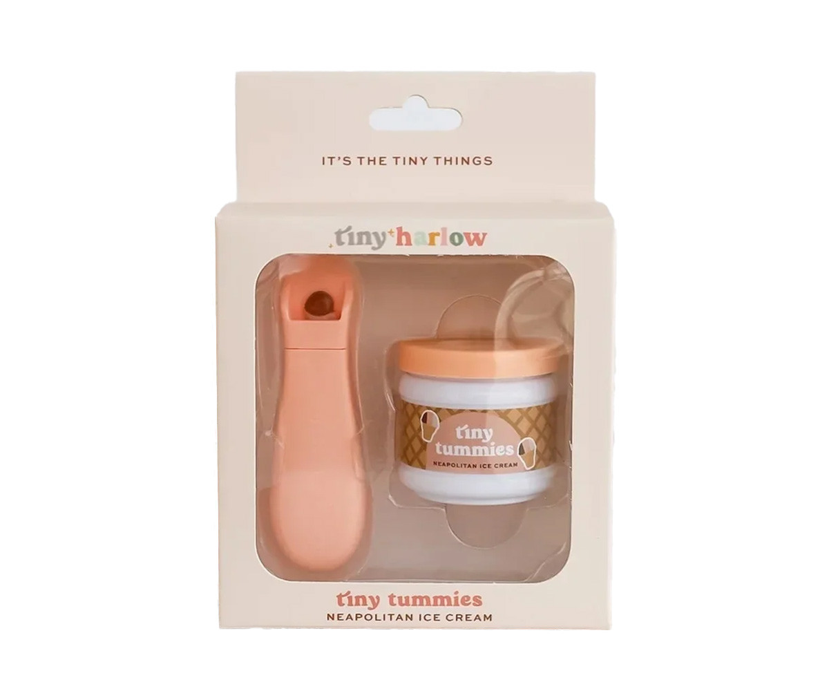 Set de Tarro y Cuchara Tiny Tummies Helado Napolitano