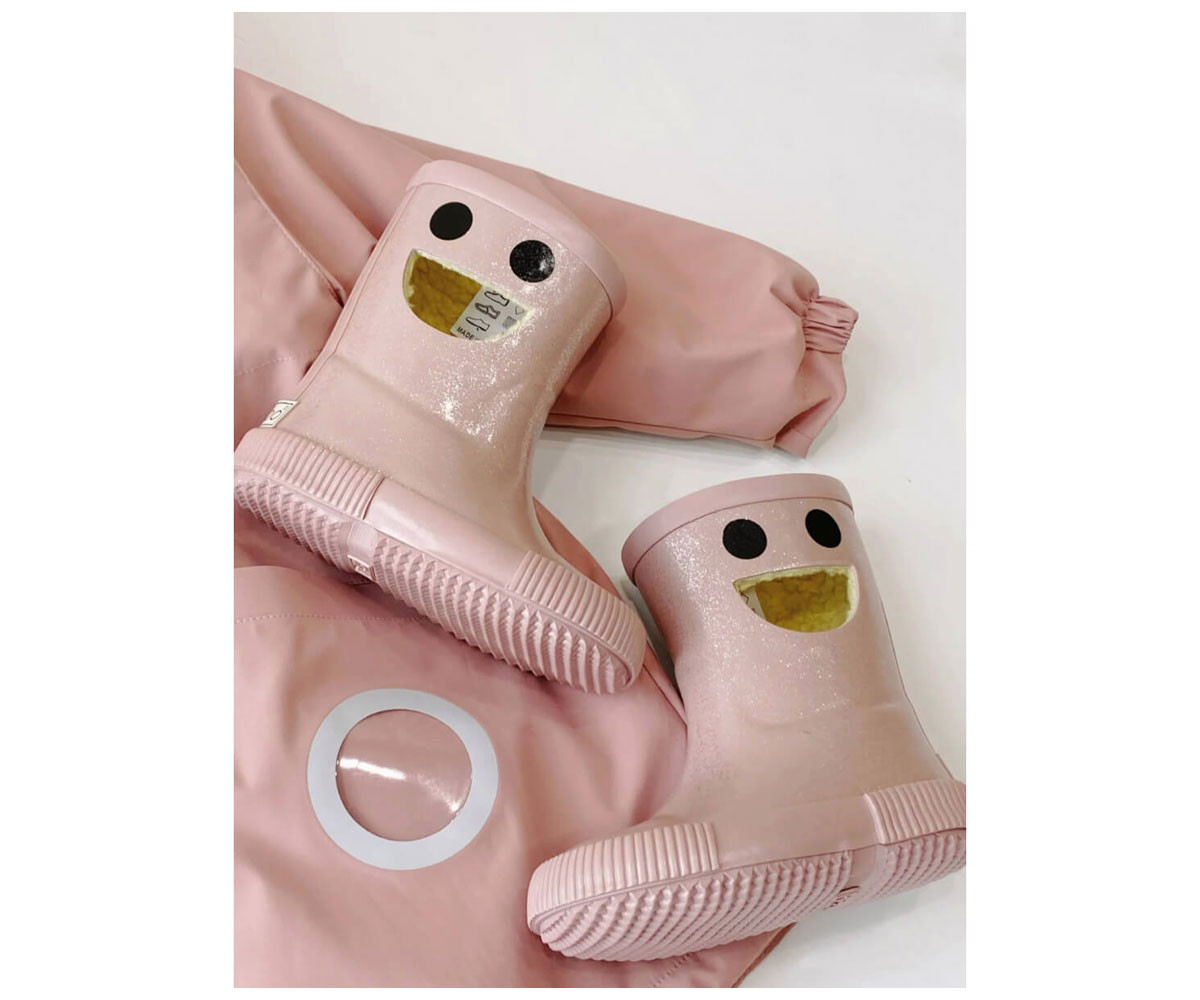 Botas de Agua Térmicas Caucho Natural Wistiti Rosa