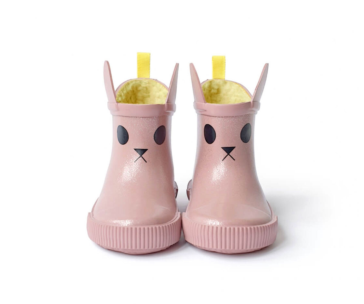 Botas de Agua Térmicas Caucho Natural Kerran Rose Pailleté