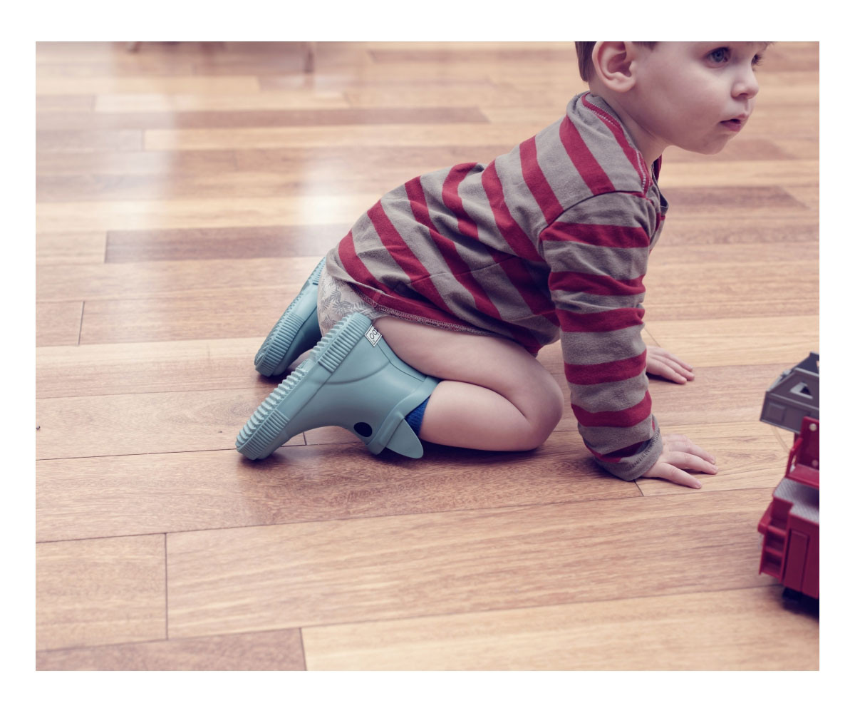 Botas de Agua Caucho Natural Kerran Platine