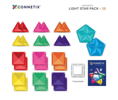 Construcción Connetix Light Star 28 piezas