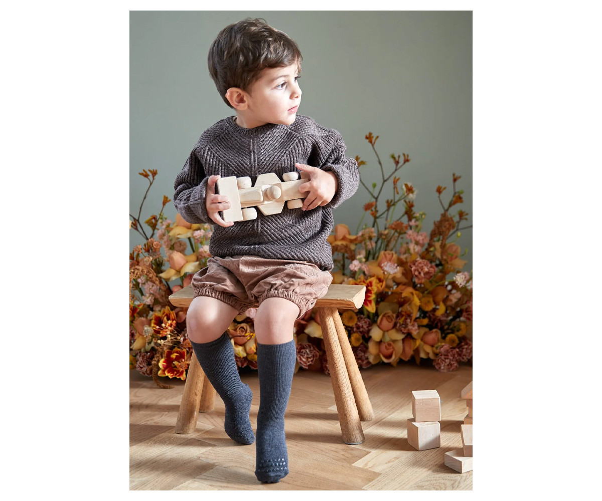 Calzine Antiscivolo Bambu Dark Grey Melange