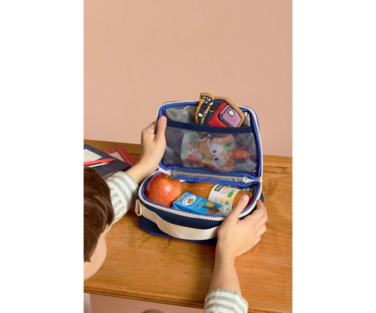 Bolsa Merienda Térmica Elsa Azul Beige