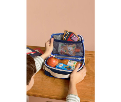 Bolsa Merienda Térmica Elsa Azul Beige