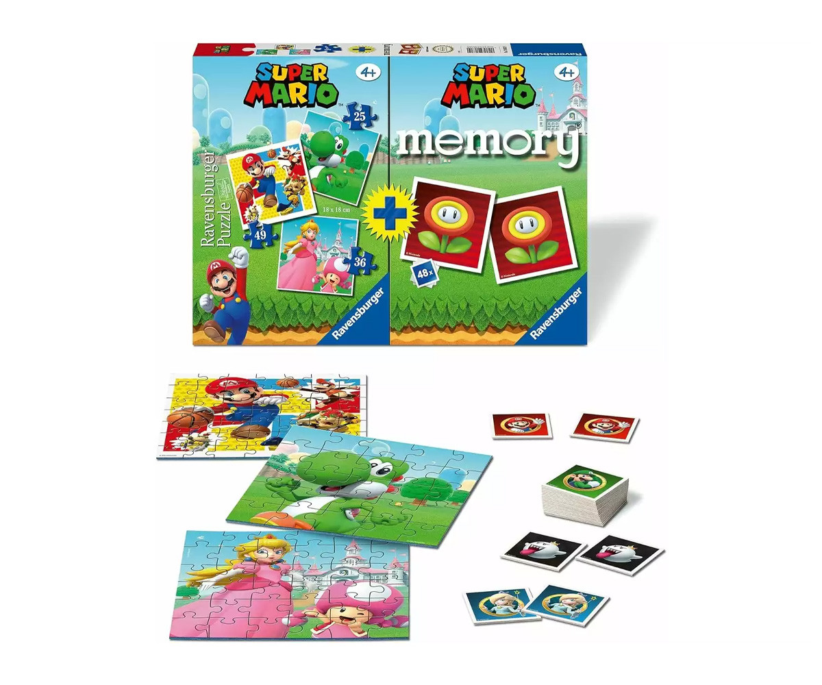 Memory Super Mario + 3 Puzzle