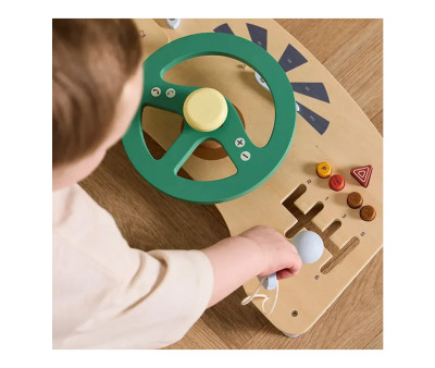 Panel de Actividades Coche de Madera Aiden