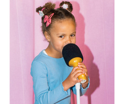 Pie de Micrófono Blanco