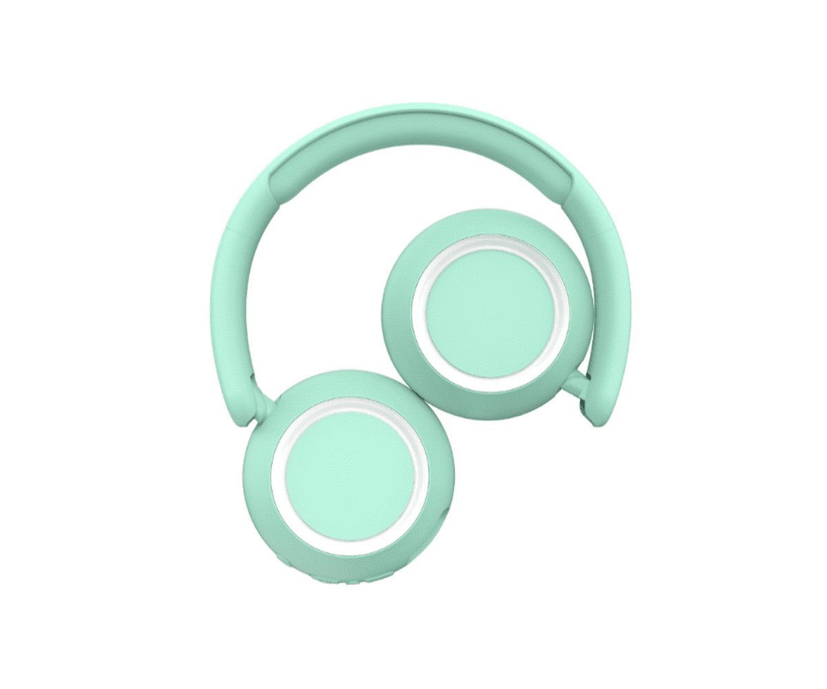 Auriculares con Luz Ambiental Verde Menta