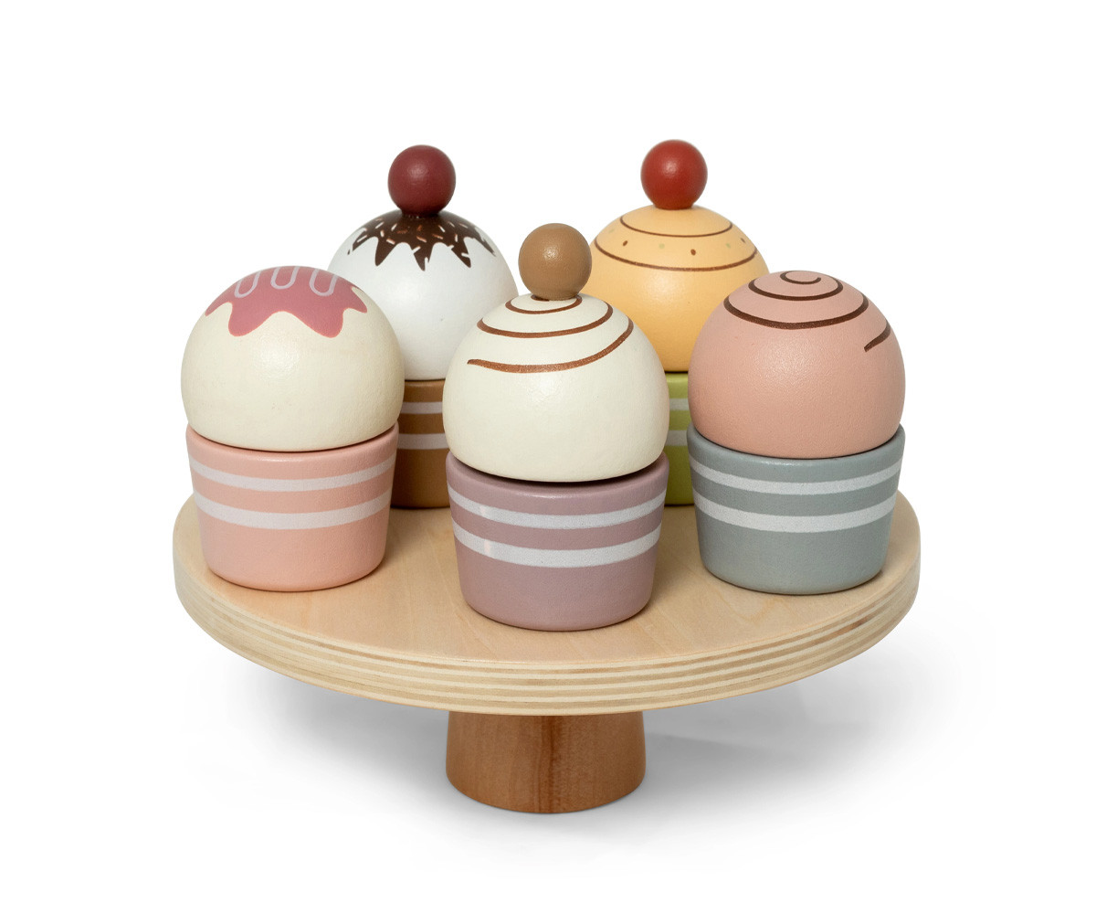 Cupcakes su supporto per torte