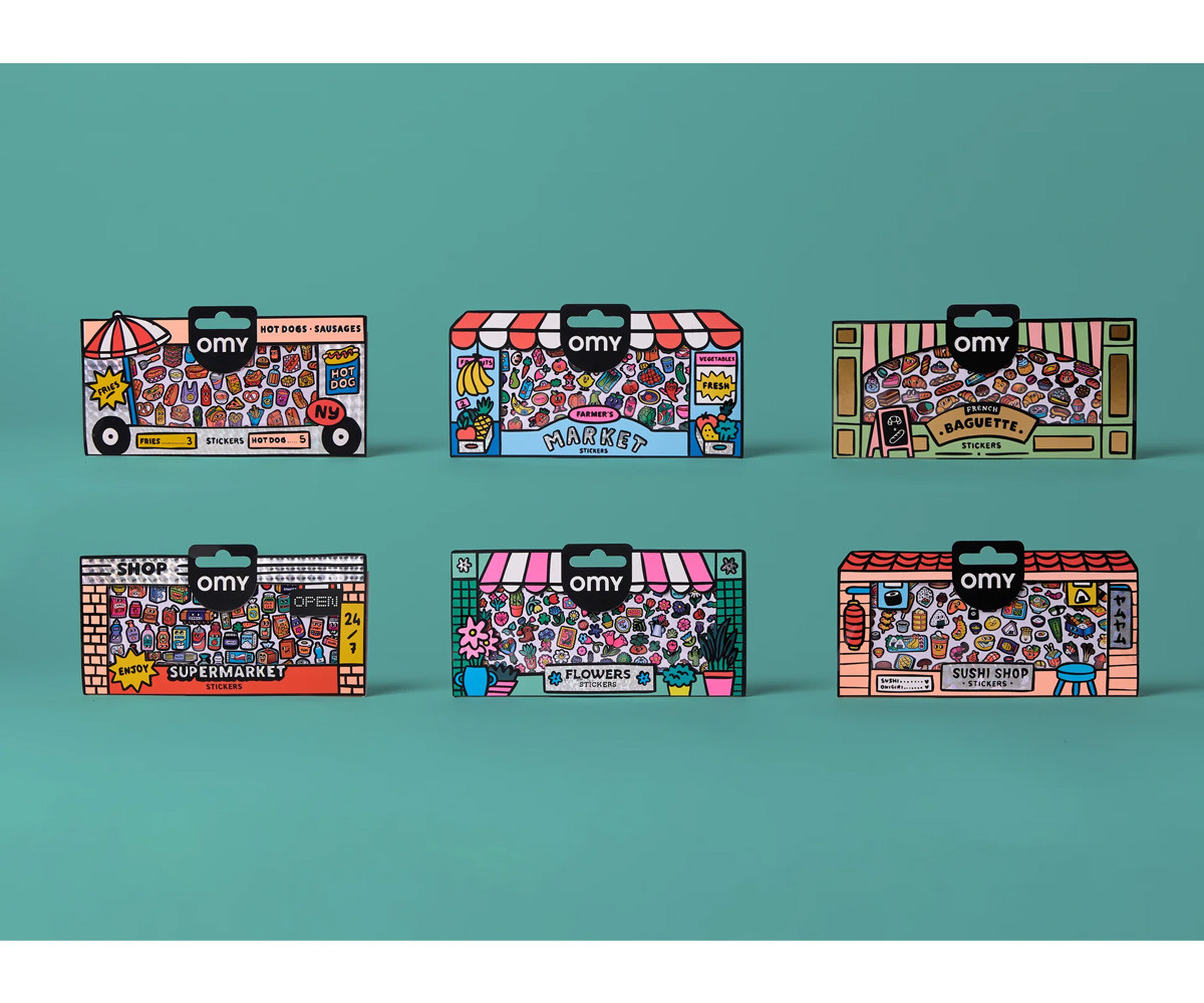 Adesivi Boutique Supermarket Fluorescenti