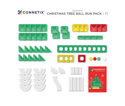 Pack Connetix Ball Run Christmas Special Edition Christmas 71 piezas