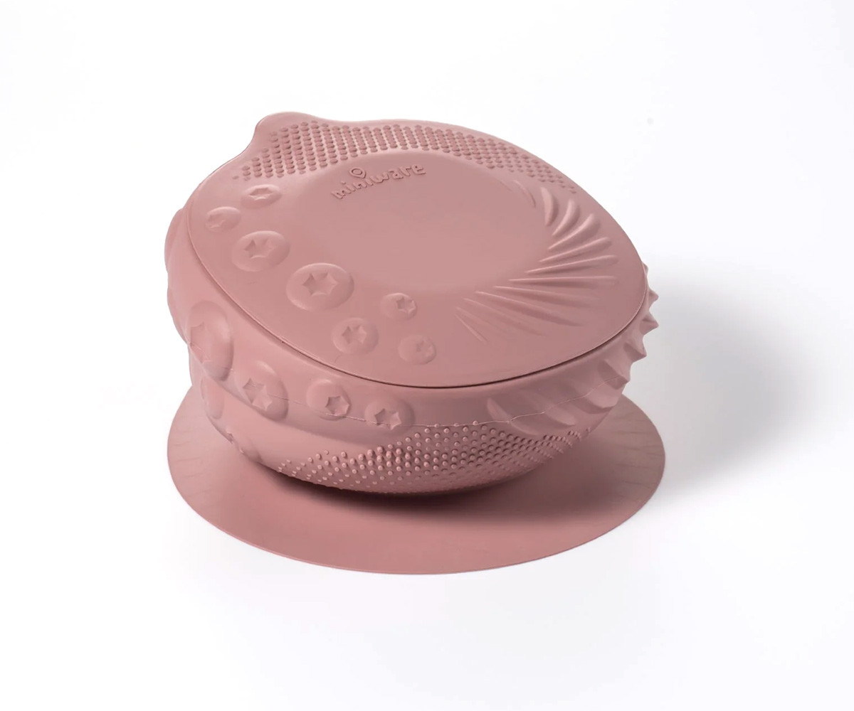 Cuenco de Silicona con Tapa y Ventosa Rasberry