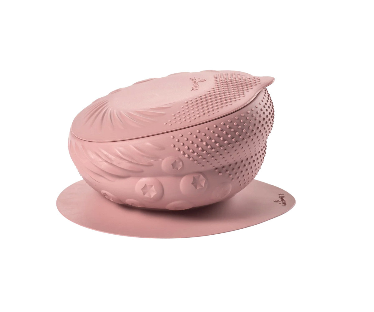 Cuenco de Silicona con Tapa y Ventosa Rasberry