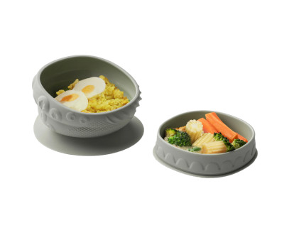 Cuenco de Silicona con Tapa y Ventosa Sage