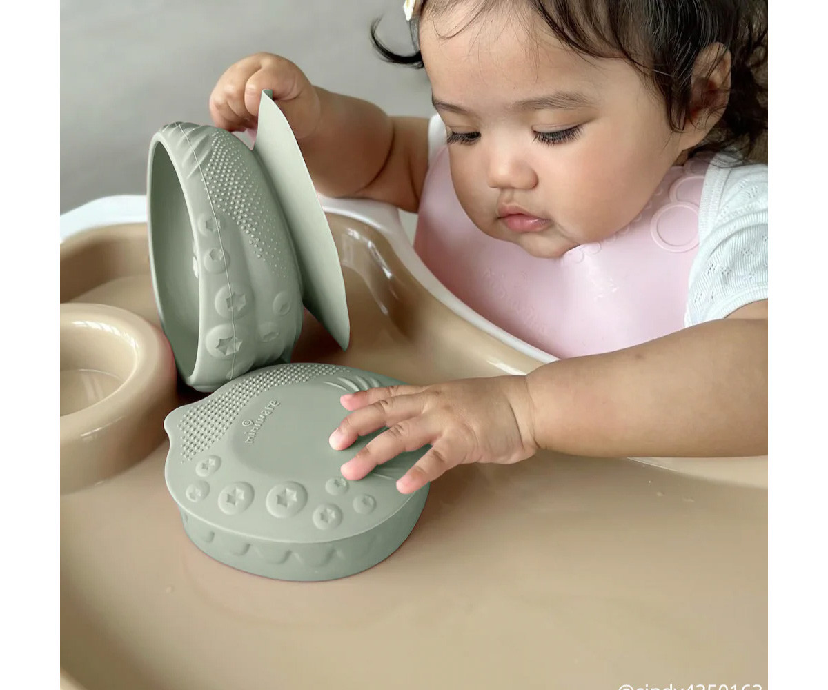 Cuenco de Silicona con Tapa y Ventosa Sage