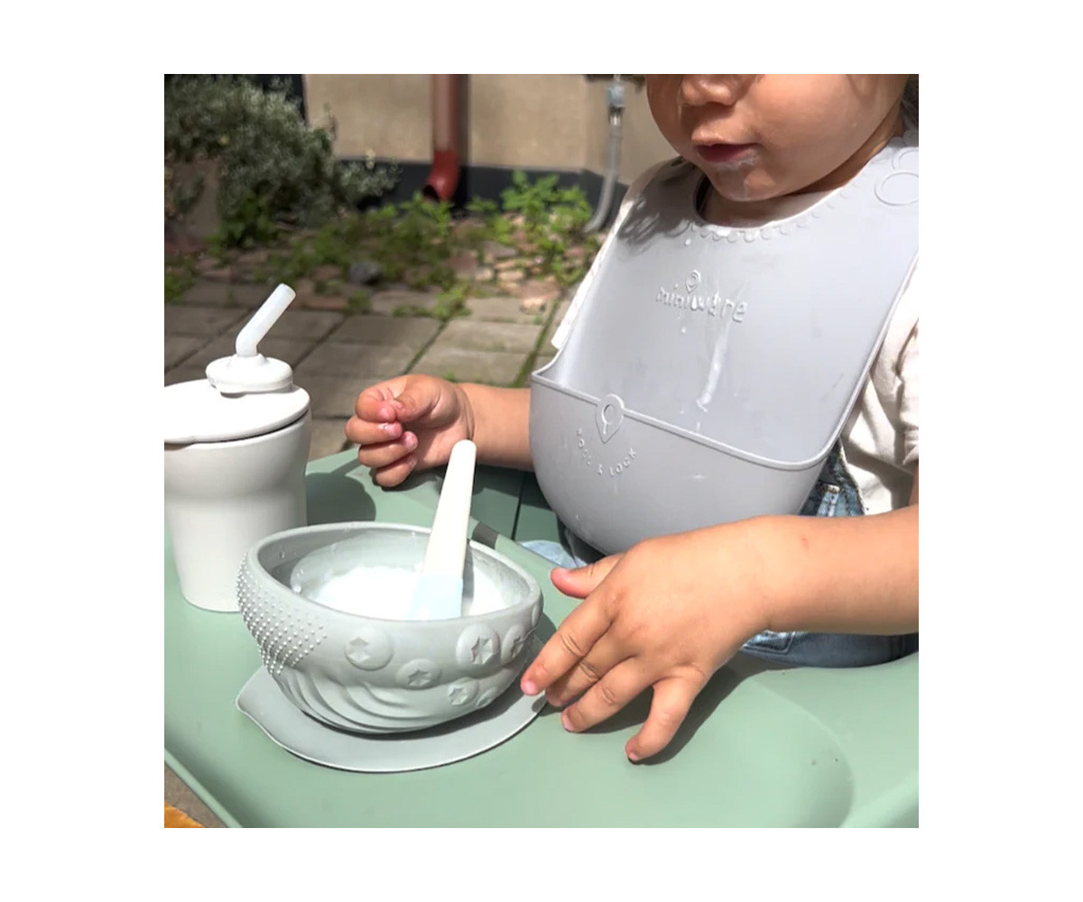 Cuenco de Silicona con Tapa y Ventosa Sage